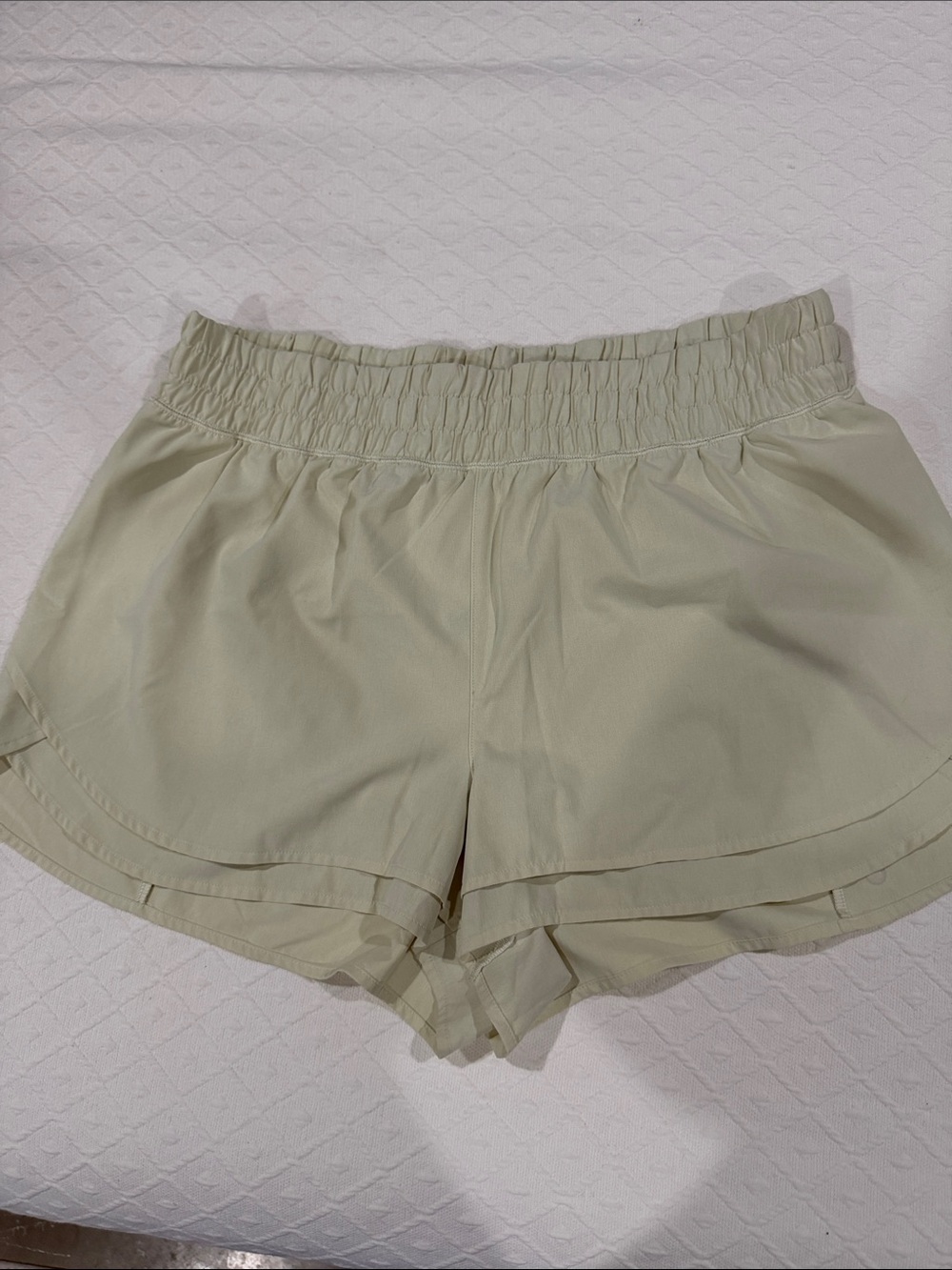 Alia Light Sage Women’s Elastic Waist Running Shorts -XL